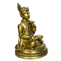Brass Lord Sajanand Swami Sitting Statue Idol KBH00669
