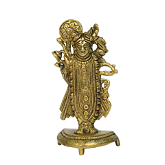 Brass Lord Shree Nathji Small Statue Idol KBH00686