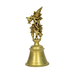 Brass Bell with Krishna Statue KBH00734