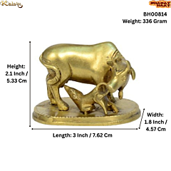 Brass Cow with Small Vachrdu Statue KBH00814