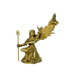 Brass Shankar with Ganga Statue Medium Idol KBH00839