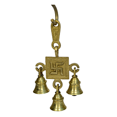 Brass Wall Hanging Swastik Bell KBH00857