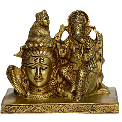 Brass Shiva with Ganesha Statue KBH00910