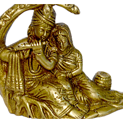 Brass Radha Krishna with Tree Idol KBH01031