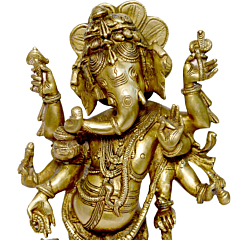 Brass Asta KB Huja Ganesha 11 Inch | KBH01049