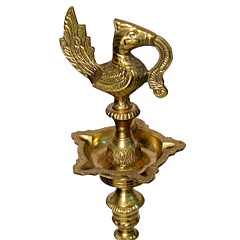Brass Peacock Divi Large KBH01054