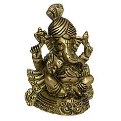Brass Paghadi Ganesha Small Idol KBH01068