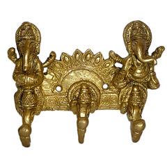 Brass Ganesha Key Holder Small KBH01219