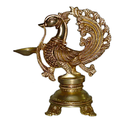 Brass Peacock Divi with Bajath Showpiece KBH01240