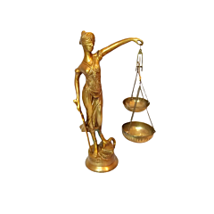 Brass Lady Justice Statue KBH01366