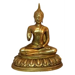 Brass Gautam Buddha Medium Sitting Statue KBH01367