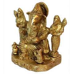 Brass Riddhi Siddhi Ganesha Statue Idol KBH01370