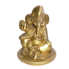 Brass Rat Ganesha Idol KBH01375