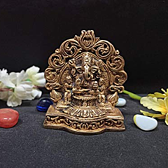 Brass Ganesha with Riddhi Siddhi Idol BH01377