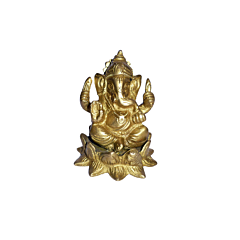 Brass Kamal Sitting Ganesha Idol KBH01386