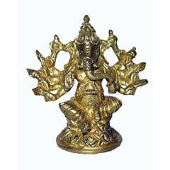Brass 12-Hand Ganesha Idol KBH01387