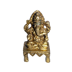 Brass Bajath Ganesha Small Idol KBH01400