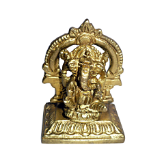 Brass Kaman Ganesha Small Idol KBH01402