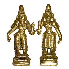Brass Riddhi Siddhi Pair Small Idols BH01484