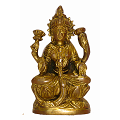 Brass Laxmi Sitting Idol KBH01502