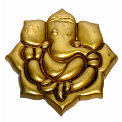 Brass Ganesha Plate Hanging Mid Idol KBH01557