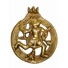 Brass Hanuman Plate Mid Idol KBH01565