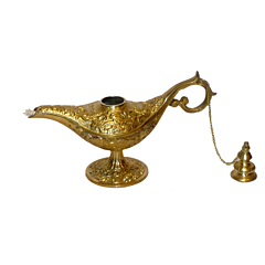Brass Aladin Chirag with Oil Lamp MidKBH01695