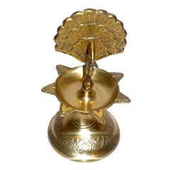 Brass Peacock Divi 1 Step Small KBH01703