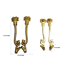 Brass Elephant Door Handle Mid KBH01778