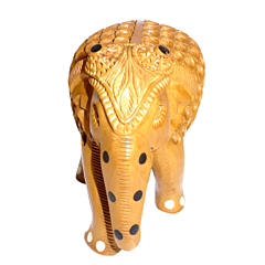 Handcrafted Wooden Elephant with Jali Work BH01861