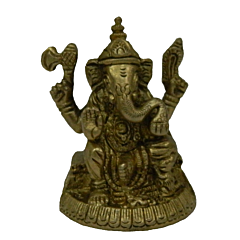 Brass Ganesha Sitting Idol KBH02572