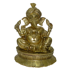 Brass Ganesha Mid Idol KBH02583