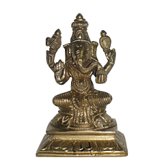 Brass Ganesha Sitting Mid Idol KBH02602