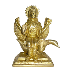 Brass Brahmani Maa Sitting Mid Idol KBH02607