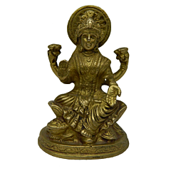 Brass Kamal Sitting Laxmi Devi Medium Idol KBH02633