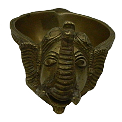 Brass Elephant Face Divi Mid Idol KBH02659