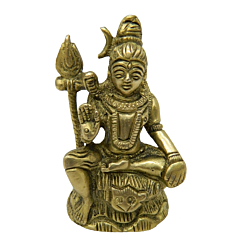 Brass Shiv Sitting Mid Idol KBH02670