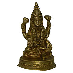 Brass Laxmi Sitting Small Idol KBH02768