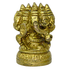 Brass Panchmukhi Ganesha Idol KBH03305