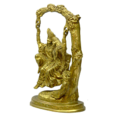 Brass Radha Krishna Jhula Showpiece KBH03370