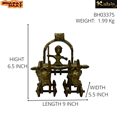 Brass Bullock Cart Showpiece KBH03375