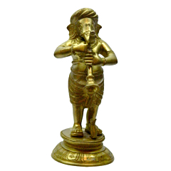 Brass Ganesha Ring Sheshnay Idol KBH03377