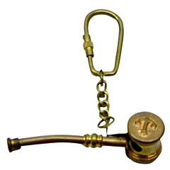Brass Whistle Key Chain KBH03552