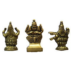 Brass Ganesha, Laxmi & Saraswati Idol Set KBH03661