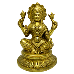 Brass Laxmi Sitting Idol KBH04111