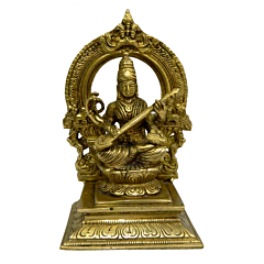 Brass Kaman Saraswati Idol KBH04124