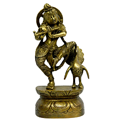 Brass Dancing Krishna Idol KBH04236