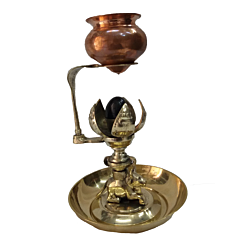 Brass Abhishek Patra on Small Shivling KBH04597