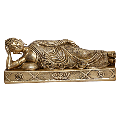 Brass Sleeping Buddha Collectible Statue Idol KBH04690