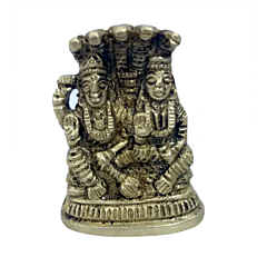 Brass Small Vishnu Laxmi Collectible Statue Idol KBH04791